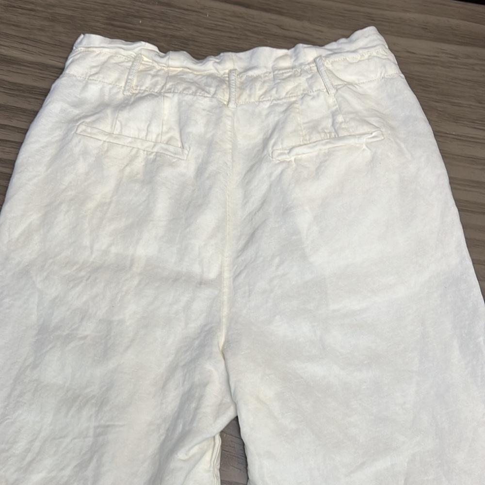 MADEWELL LINEN BLEND HIGH WAISTED PLEATED TROUSER PANTS - Picture 12 of 16